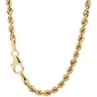 HOPLO Goldkette Goldkette Kordelkette hohl Breite 2,7 mm Länge 19 cm 333-8 Karat Gold, Made in Germany
