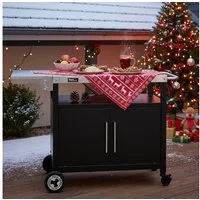 Royal Gourmet Grillablagetisch /Grillwagen Kücheninsel mit Unterschrank (1-St), Sicher und geschützt, großer Stauraum