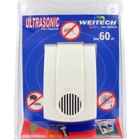 WEITECH Ultraschall-Tierabwehr Ultraschall Vertreiber gegen Mäuse, Spinnen, Zecken, Flöhe