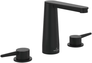 Villeroy & Boch Dreiloch-Waschtischarmatur Conum 440 x144x165mm o. Ablaufgarnitur Matt Black TVW127001001K5