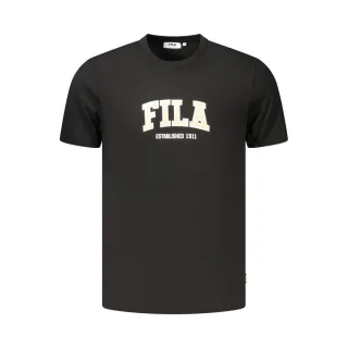 Fila Schwarzes Baumwoll-Herren-T-Shirt