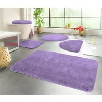 KiNZLER Badematte Chaozhou, Badvorleger, Badezimmer Teppich, Höhe 20 mm, rutschhemmend beschichtet, fußbodenheizungsgeeignet, Polyester, halbrund, Badteppich, Uni Farben, weich, als rechteckig, rund & Set erhältlich