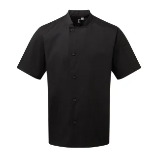 Premier - "Essential" Kochjacke für Herren/Damen Unisex kurzärmlig (Schwarz)