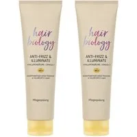 Hair Biology Haarspülung 2 x hair biology Anti-Frizz & Illuminate Pflegespülung je 160ml