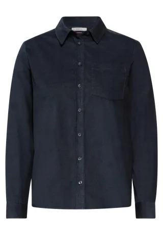 CECIL - Cordbluse blau - Gr. - S