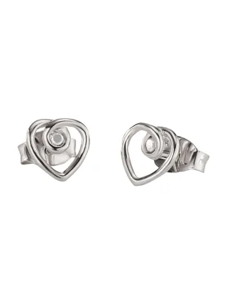 cai Ohrstecker 925/- Sterling Silber rhodiniert Zirkonia