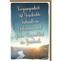 Verlag Dominique Grußkarten Allgemeine Wünsche - Karte mit Umschlag - Vergangenheit ist Geschichte