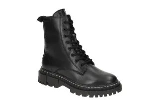 Tamaris 1-25276-41 003 Damen Stiefeletten Schwarz - Bequeme Lace Up Boots