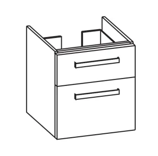 Artiqua 413 Waschtischunterschrank für iCon 124050 Castello Eiche quer NB, 413-WU2L-3-K06-7134-426 413-WU2L-3-K06-7134-426