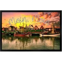 Ladreas Fußmatte Schmutzfangmatte Moin Hafen Meer Schiffe F503, 60x40