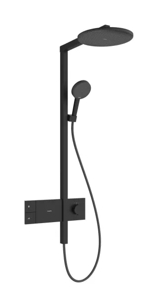Hansgrohe Showerpipe Raindance Alive S 300 1jet EcoSmart mit Thermostat mattschwarz, 24583670 24583670