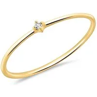 Unique Goldring 585er Gold Damenring Gelbgold mit Weißtopas DR0520