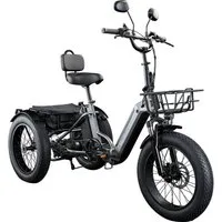 Remington E-Bike Dreirad R100, 7 Gang Shimano TY300 Schaltwerk, Kettenschaltung, Heckmotor, 468 Wh, E Bike Elektro Dreirad 20 Zoll Elektrodreirad 2 Akkus 120km