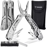 Trizand Multitool Multifunktionales Survival Set 13 in 1, (Spar-Set, 1 St., 11 Bits), beim Überleben, beim Angeln, Wandern, Camping, im Zelt