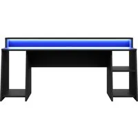 FORTE Gamingtisch Tezaur, Schreibtisch mit RGB-Beleuchtung und Halterungen, Breite 200 cm