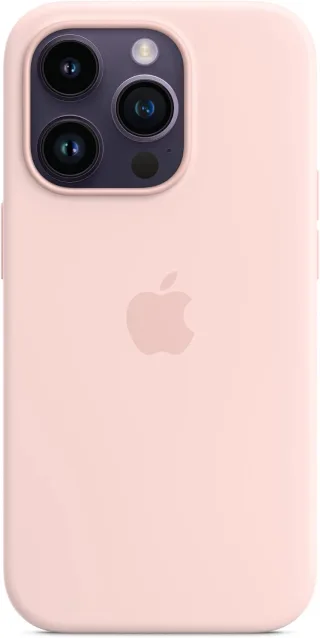 Apple Silikon Case mit MagSafe [für iPhone 14 Pro] kalkrosa