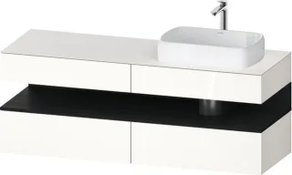 Duravit Qatego Konsolenwaschtischunterbau wandhängend Weiß Hochglanz 1600x550x600 mm - QA47780162200 QA4778016220010