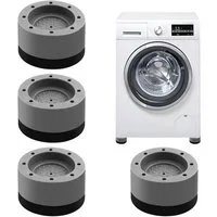 COFI 1453 Kannenuntersetzer - Waschmaschinen Untersetzer 4er Set Vibrationsdämpfer mit Erhöhung, Zubehör für Waschmaschine, Trocker, Kühlschrank, Sofa, TV und Schrank, 4-tlg.