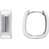 THOMAS SABO Paar Creolen Schmuck Silber 925 Ohrringe mit eckiger Form (2-tlg)