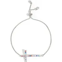 GOLDKLEIN Edelstahlarmband Edelstahl Kreuz Schmuck Armkette, Damen, inkl. Geschenkbox