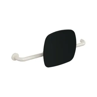 Hewi 801 Rückenstütze 801.51.9263L99 Wandabstand 150mm, Ausführung links, Lehne tiefschwarz, reinweiß