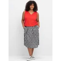 Sheego Shirttop Tanktop Ärmellos