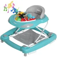 Daliya® Lauflernwagen BELLINO Lauflernhilfe mit Musik, Licht & Schaukelfunktion, (6-tlg), Babywalker, höhenverstellbar, klappbar, Babywippe