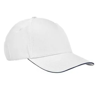 Beechfield - "EarthAware Classic" Baseball-Mütze 5 Segmente (Weiß/Dunkelblau)