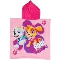 PAW PATROL Badeponcho Kinder Badeponcho mit Kapuze Strandponcho aus Polyester 55 x 110 cm