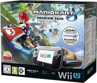 Nintendo Wii U Premium Pack 32GB [inkl. Mario Kart 8 vorinstalliert] schwarz