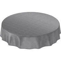 ANRO Tischdecke Wachstuchtischdecke abwaschbar auch für Garten (Einzelstück 1-tlg), Geprägt Rund 100cm wasserabweisend mit Saum