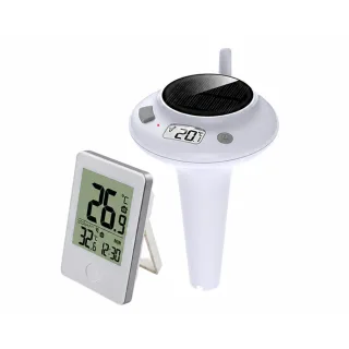 3351AT Solar Wireless Pool Water Temperature Thermometer 433MHz 60m Range Solar And Type-C Charging Celsius/Fahrenheit F