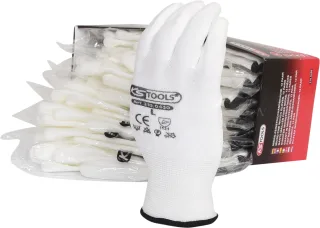 KS Tools Mikro-Feinstrickhandschuhe-weiß weiß 9 - 310.0450