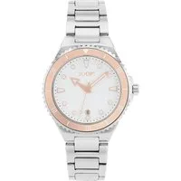 JOOP! Quarzuhr 2037684, Armbanduhr, Damenuhr, analog, Datum, Edelstahlarmband