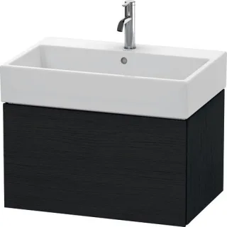 Duravit L-Cube Waschtischunterbau wandhängend Eiche Schwarz Matt 684x459x394 mm - LC617601616 LC617601616