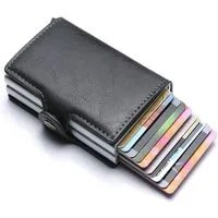Toomoke Mini Geldbörse Geldbörse Herren, Leder Geldbörse, Smart wallet mit RFID-Schutz (Men's Wallet, Mini Portemonnaie Herren,Geldbörse mit Münzfach, Slim Portmonnaie Clip, Kreditkartenetui Smart Wallet mit Kartenetui + Münzfach Portmonee), Kreditka