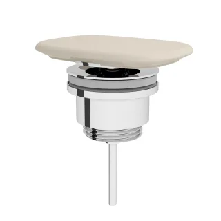 VitrA Push-to-Close-Ventil mit rechteckigem Ventildeckel aus Keramik 10 x 7,5 cm,6371L422-1001 6371L422-1001