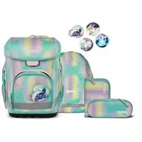 ergobag Schulranzen Schulranzen-Set CUBO LIGHT ZauBärwelt 5-teilig, 25/26 (5-teilig), Superleicht, Hugging-Rückensystem, für kleine/schmale Kinder