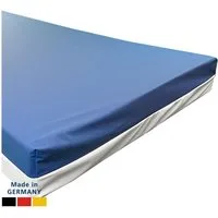 Komfortschaummatratze Premium Pflegematratze mit Sitzkanten, Wasserdichter Bezug, Heimpflege, AM Qualitätsmatratzen, 14 cm hoch, 90x200 cm