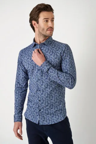 DESOTO - Casual Kent 1/1 midnight paisley - Gr. - S