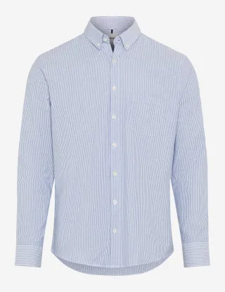 Brax Herren Hemd Style DANIEL steel blue, Blau, Gr. XXXL