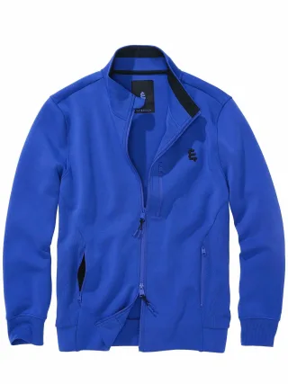 Mey & Edlich Herren Sweatjacke Blau 69 % Baumwolle, 26 % Polyester, 5 % Elasthan