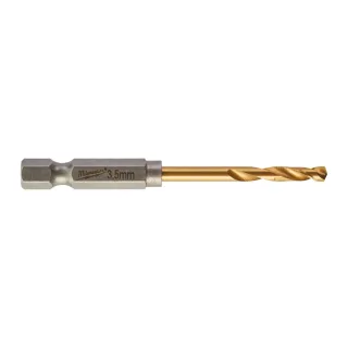 Milwaukee Metallbohrer SHOCKWAVE HSS-G TiN 3,5mm - 10 Stück - 4932478177