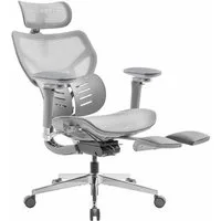 Musso Bürostuhl mit GlideTrack-Lendenstütze, 6D-Armlehnen & Fußstütze (1 St), Ergonomischer Computerstuhl, Schreibtischstuhl, Gaming-Stuhl