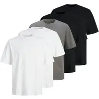 Jack & Jones Kurzarmshirt JJHUGO LOOSE TEE SS CREW NECK 5PK MP (Packung, 5-tlg) Baumwolle, loose fit