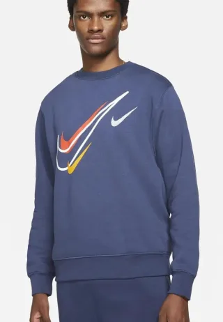 Nike Herren Multi Swoosh Crewneck Sweatshirt in Marine