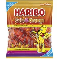 HARIBO Süßigkeit, Haribo Cola und Orange Fruchtgummi fruchtiger Geschmack 175g