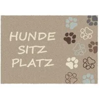 akzente Fußmatte Feel Hunde-Sitz-Platz, Rechteckig, Höhe: 6 mm, 35x50 cm, Polyester, Latex, rutschfest, saugfähig, Schmutzfänger