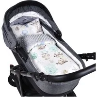 Kinderdecke BABYLUX Babydecke MINKY 2Set Kuscheldecke Decke 75 x 60cm Kinderwagen, BabyLux, MP122 - Grau + Igel