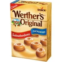 Werther's Süßigkeit, Storck Werthers Original Minis zuckerfrei cremige Sahnebonbons 42g